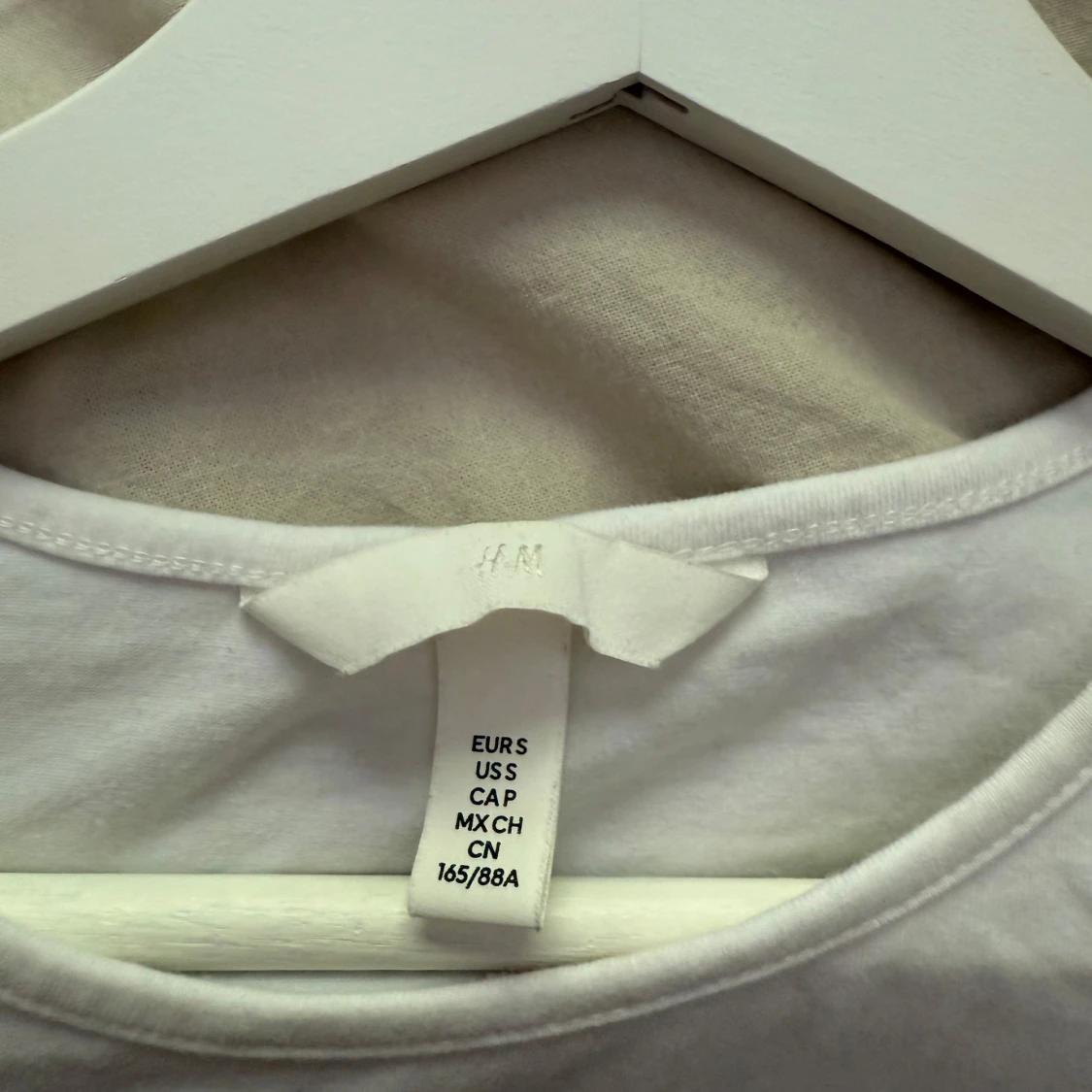 Vit puffärmad topp från H&M - 1