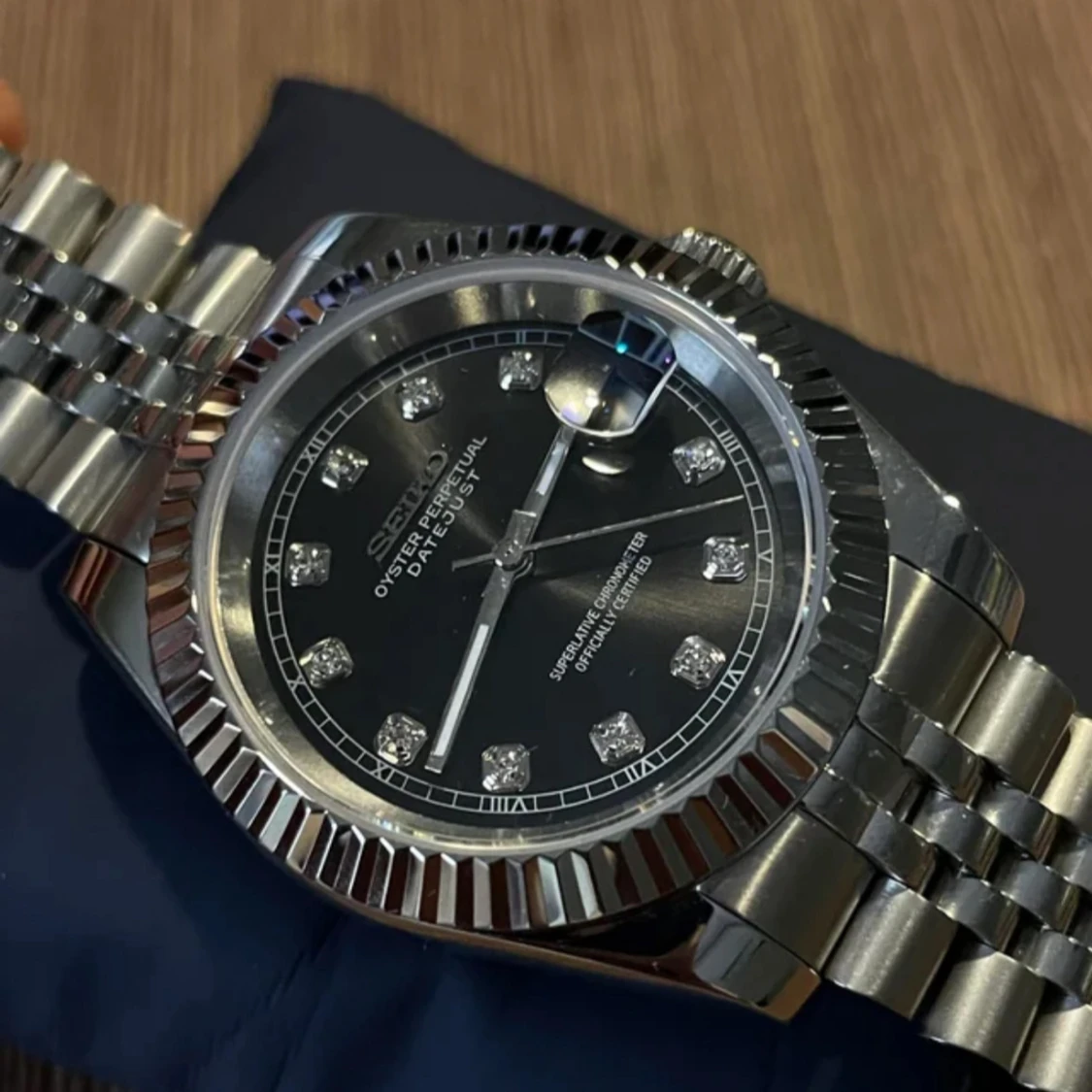 Seiko Datejust black diamonds  - 2