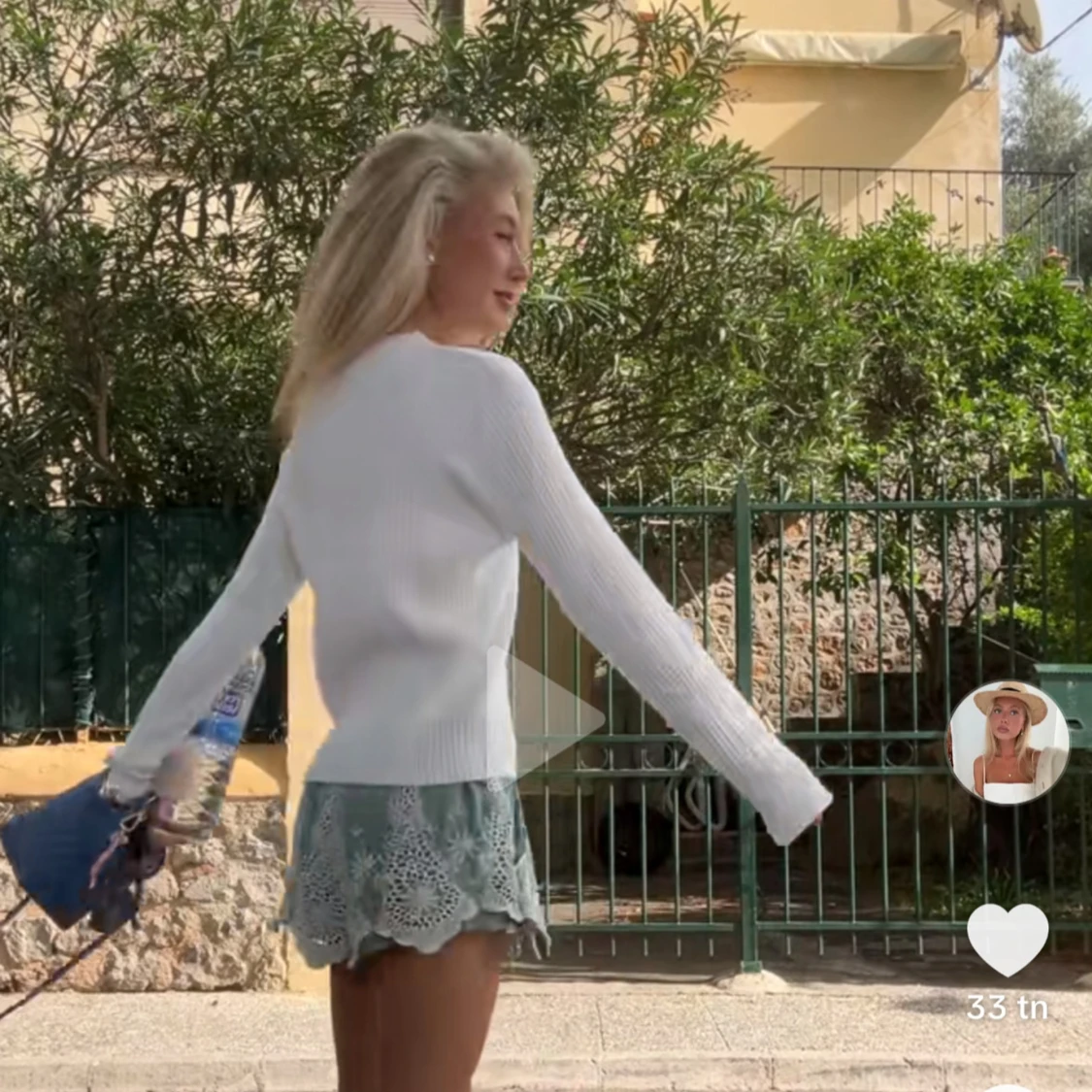 Ribbad långärmad tröja - 1