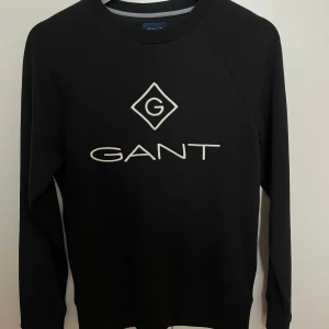 Svart sweatshirt från GANT  - Svart sweatshirt från GANT i storlek XS. Tröjan är i ett väldigt bra skick och har noll skada. Tröjan är inte använd många gånger. Tvättas innan den säljes. Pris kan diskuteras!