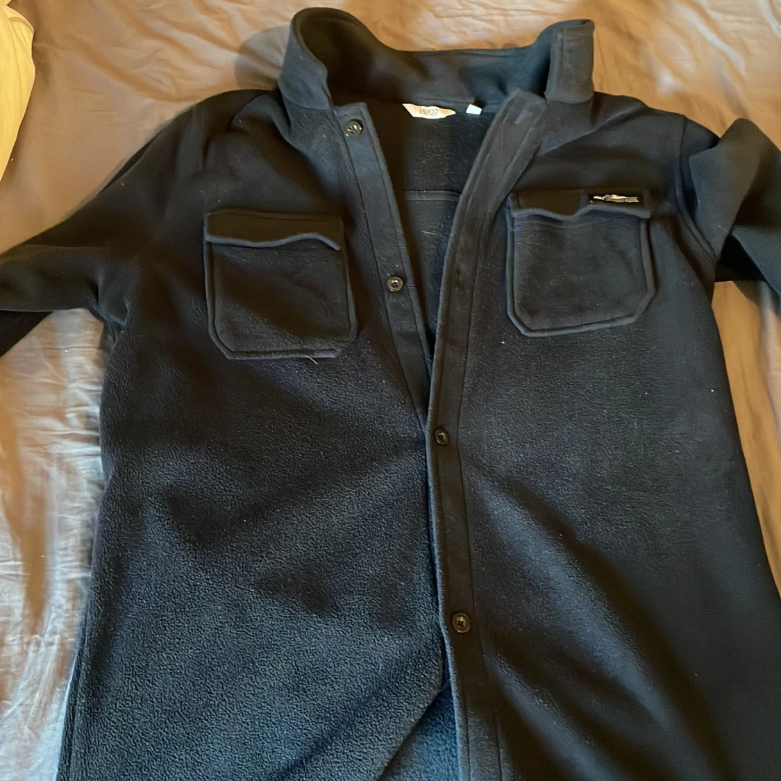 Svart fleece overshirt från Warp