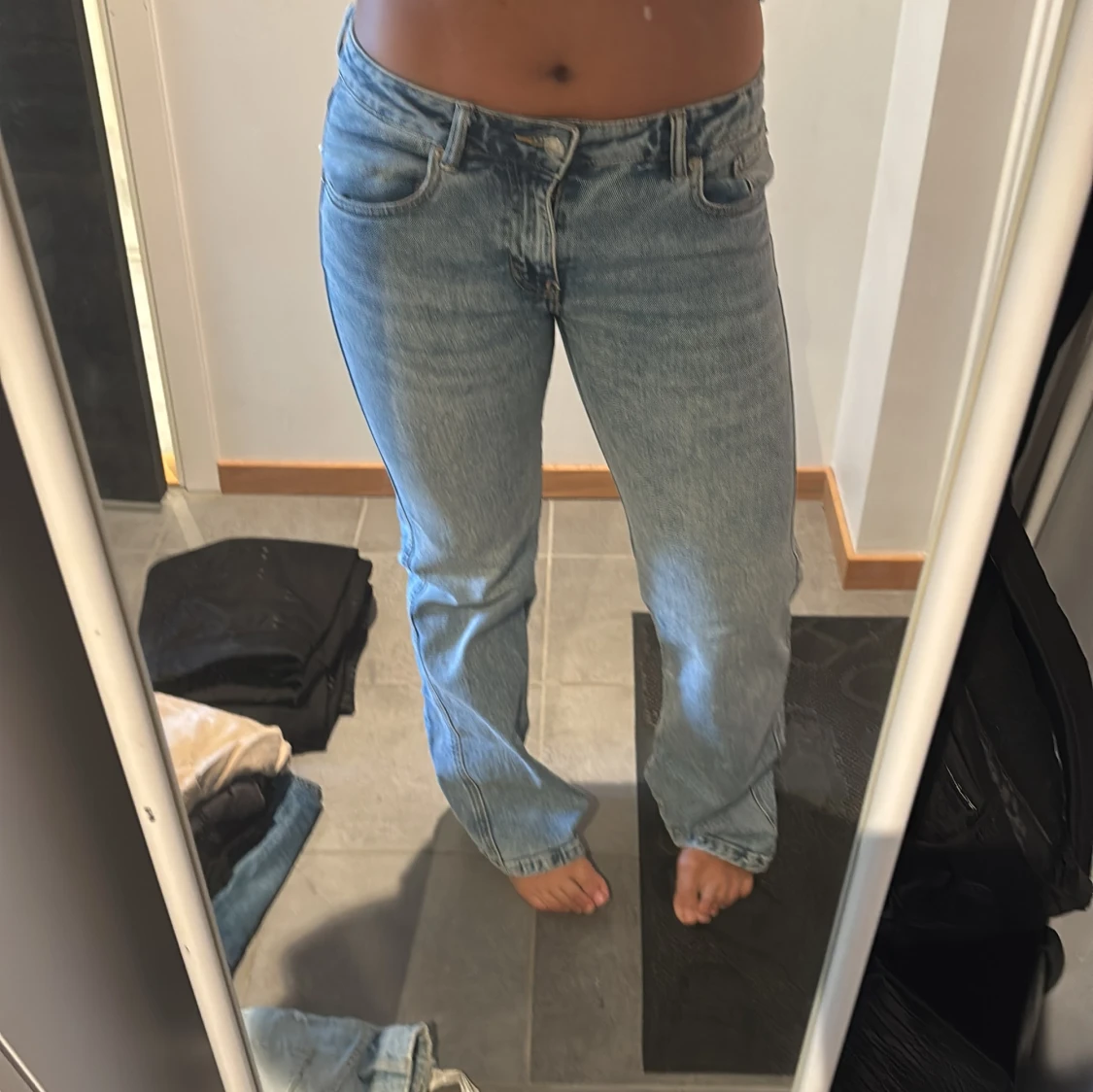 Lager 157 ljusblå bootcut jeans - 3