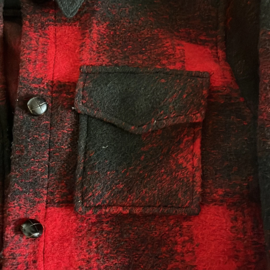 Rutig overshirt från Replay i ull - 1