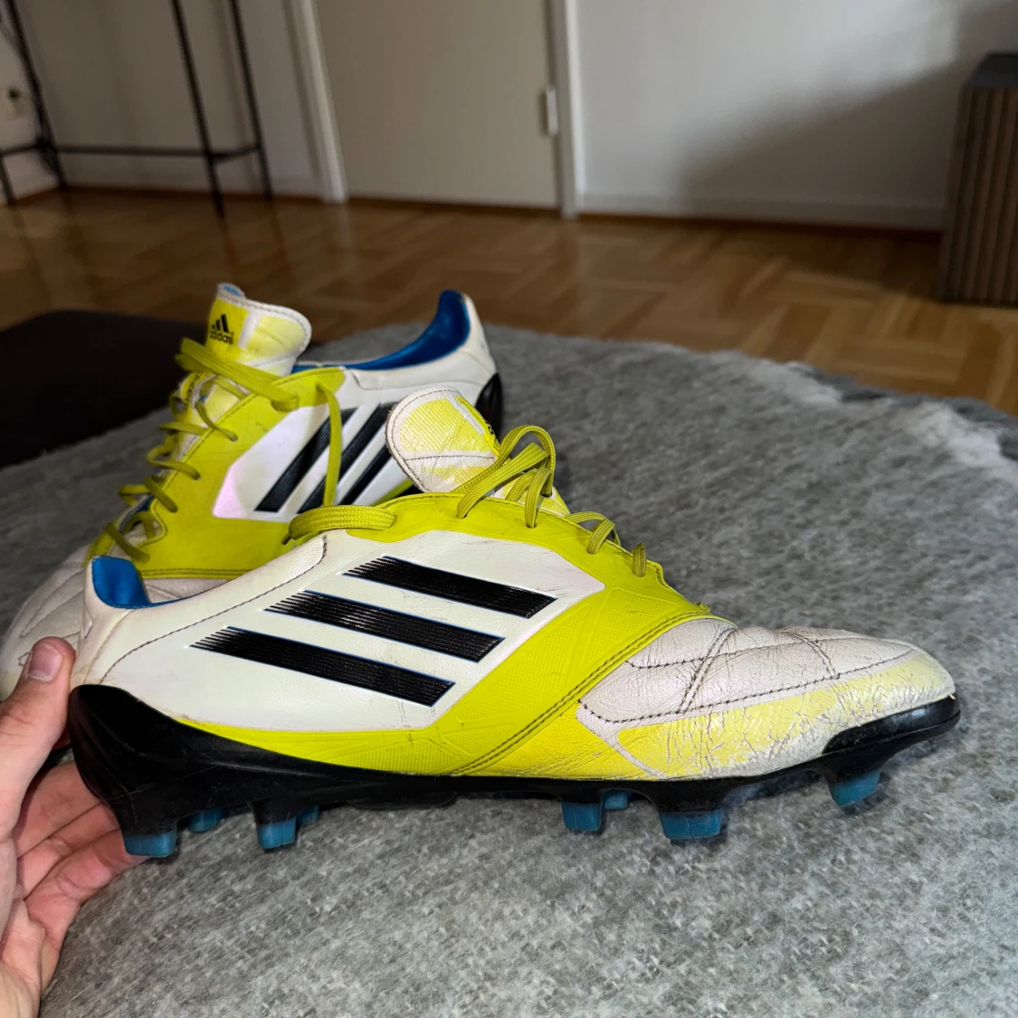 Adidas F50 fotbollsskor gul/vit - 1