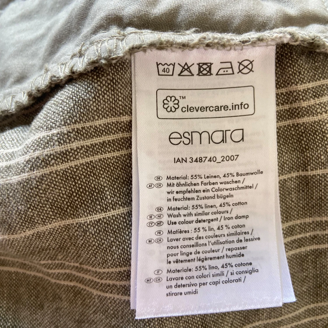 Linneshorts - grå/beige - 2