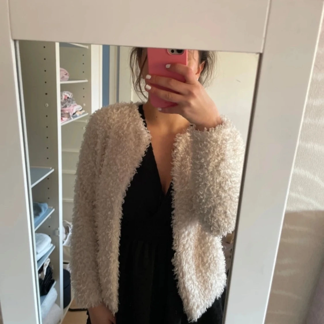 Beige teddyjacka/ faux fur - 2