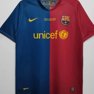 FC Barcelona matchtröja Nike 2008/09 - Produkttyp: Sport-T-shirt Produktklassificering: Klassiska T-shirts Material: 100 % polyester Storlekar: Finns i alla storlekar (S till 2XL) Färg: Röd och blå Längd: Kort till midjan Namn- och nummertryck finns tillgängligt Spelarklassificering: Sitter åtsittande mot kroppen. Beställ en större storlek om du föredrar en lösare passform. För tvättinstruktioner, vänligen kontakta oss privat