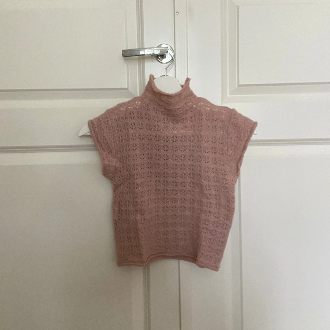 Rosa stickad polotopp! - 1