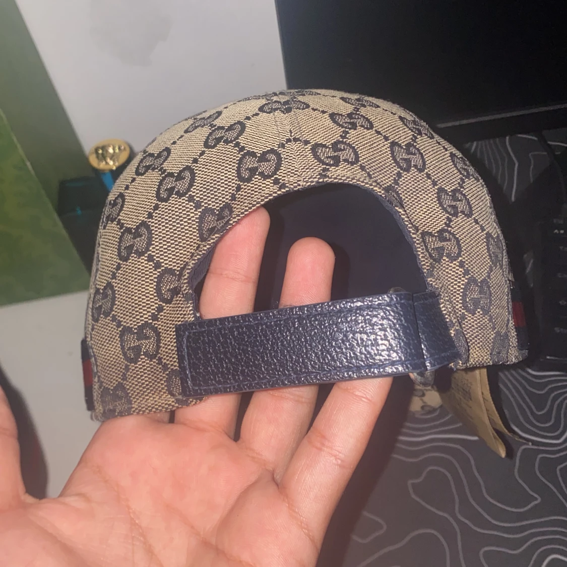Gucci Navy keps med GG-mönster - 2