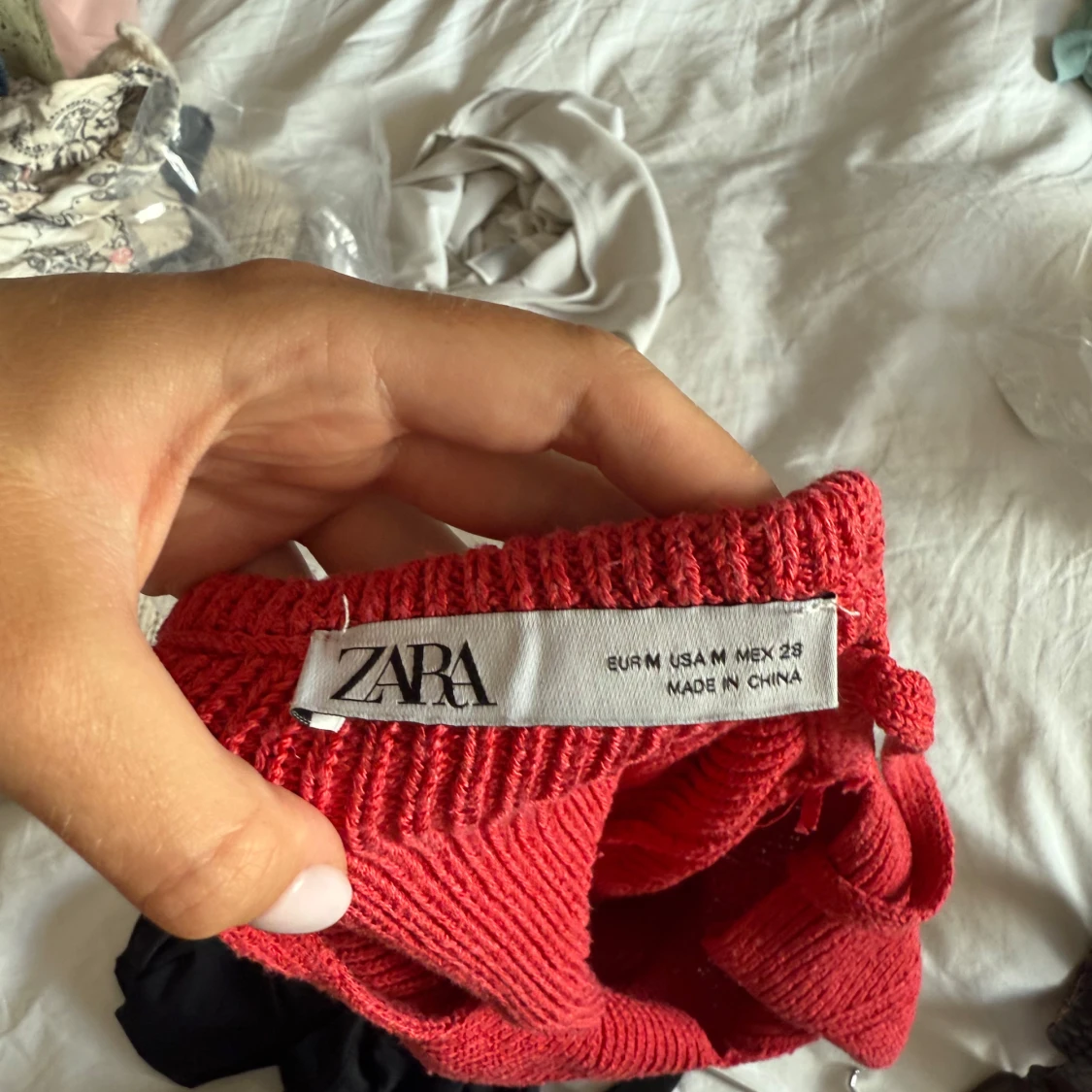 Röd stickad topp från Zara - 3