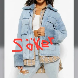 boohoo jacka  - Jeans jacka med päls! Söker! Söker även i andra färger! 