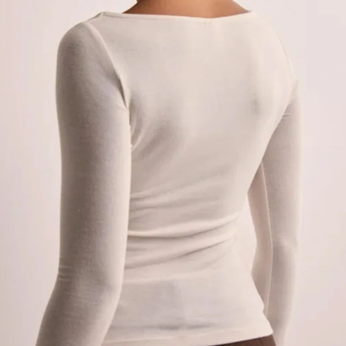 Vit långärmad topp - 1