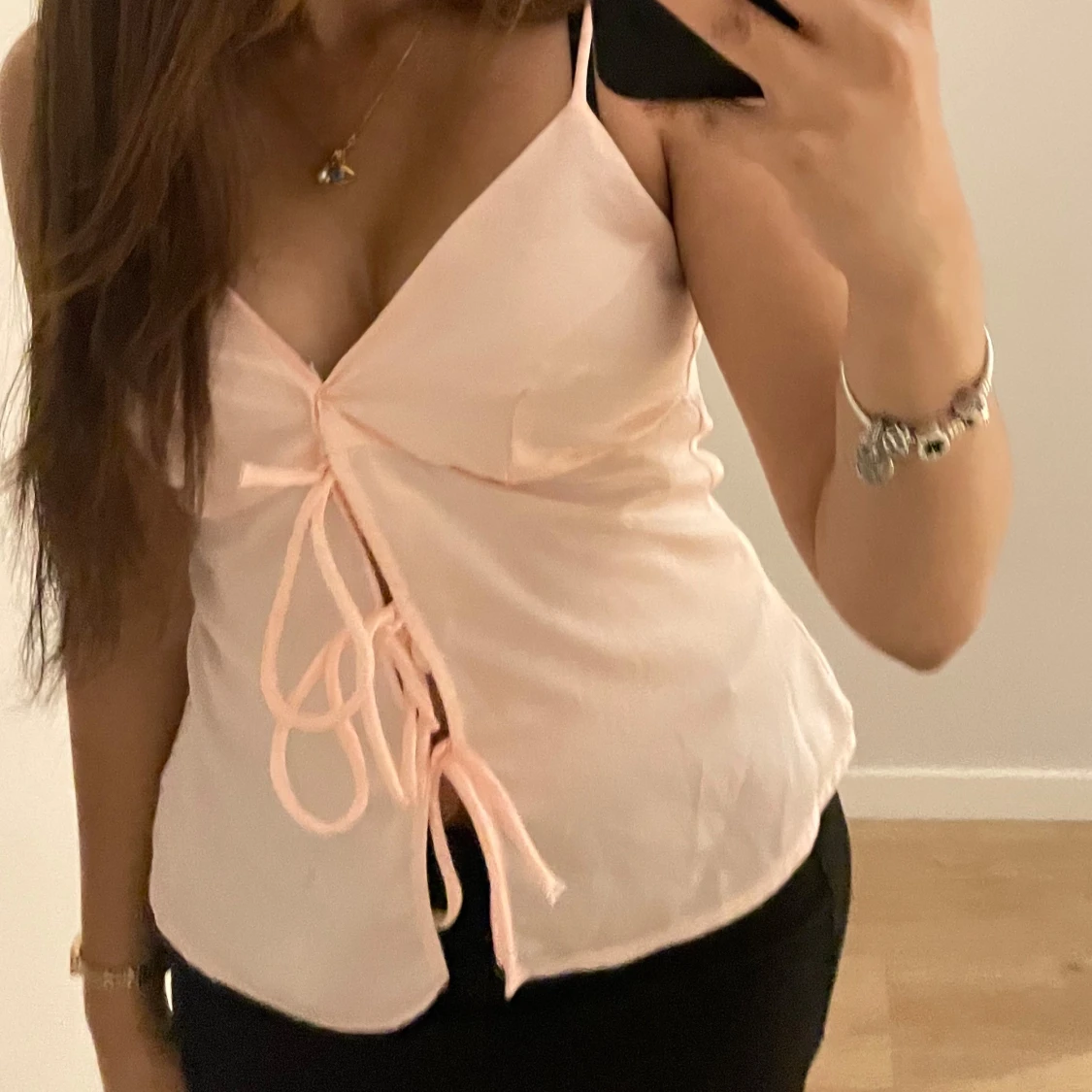 Rosa linnetopp med knytning från Gina! - 1