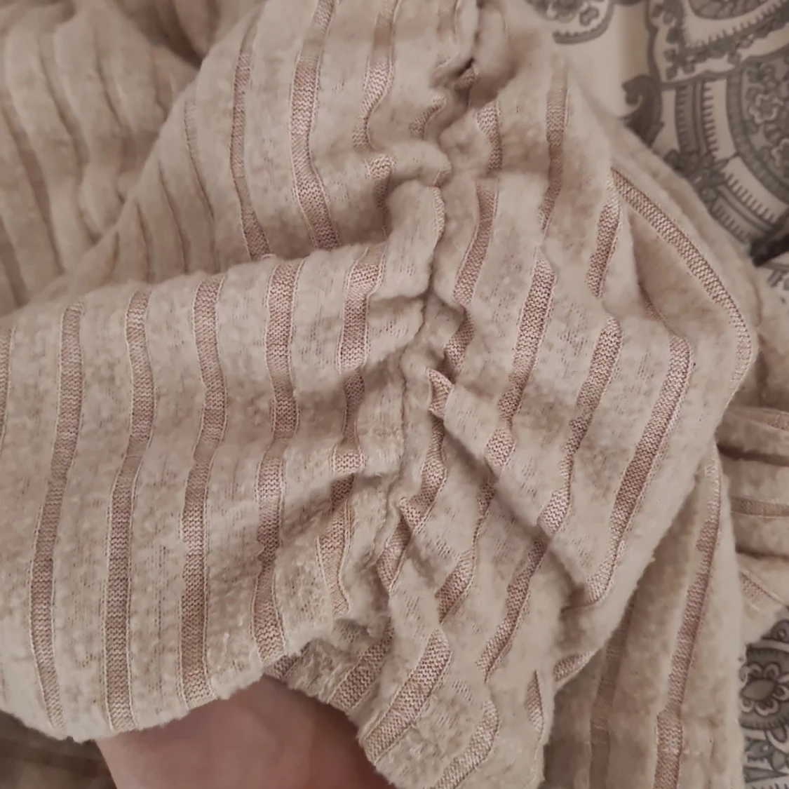 Beige ribbad långärmad topp från SHEIN - 3