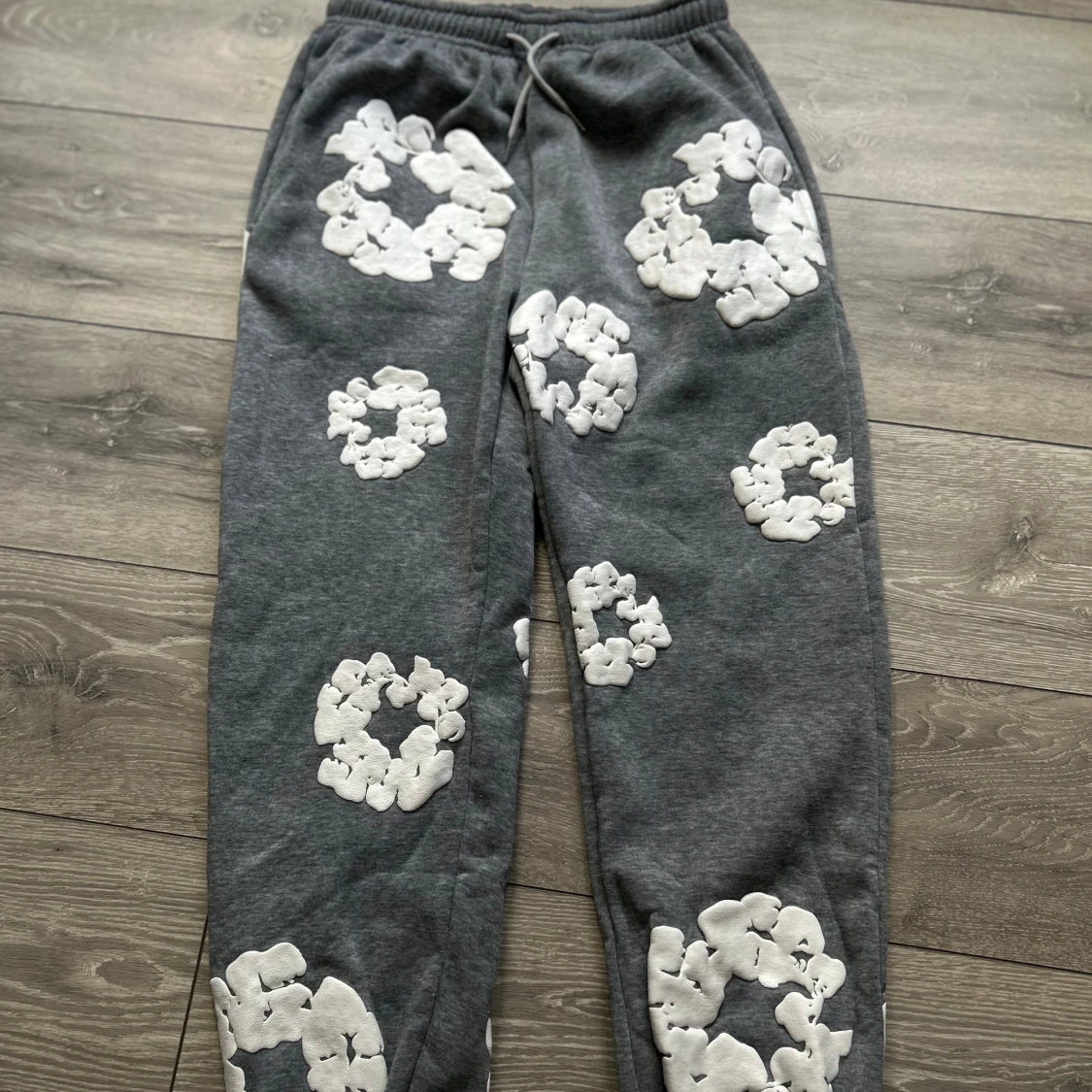 Grå Vit Denim Tears Tröja - 2