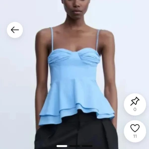 Blått linne från zara - Populärt, strl s, använt 1 gång, så så snyggt