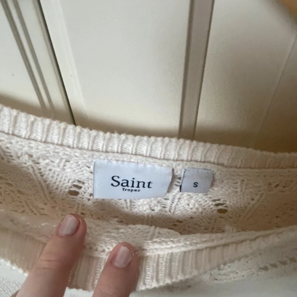 Vit stickad topp från Saint Tropez - 3
