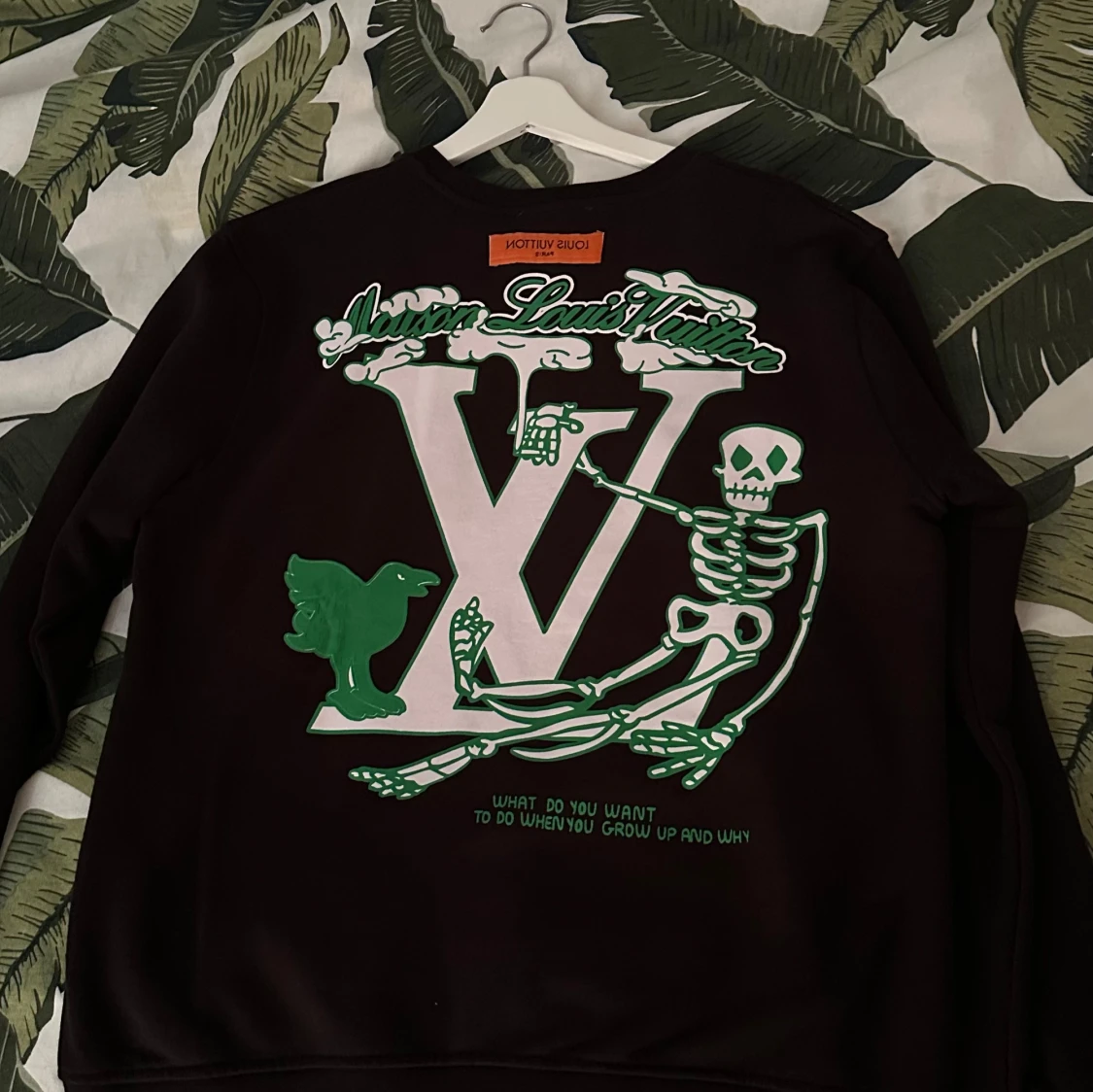 Louis Vuitton svart sweatshirt med tryck - 1