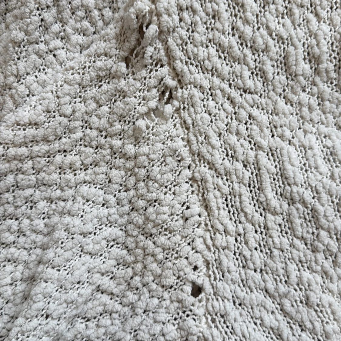 Vit stickad tröja från H&M Divided XS - 3