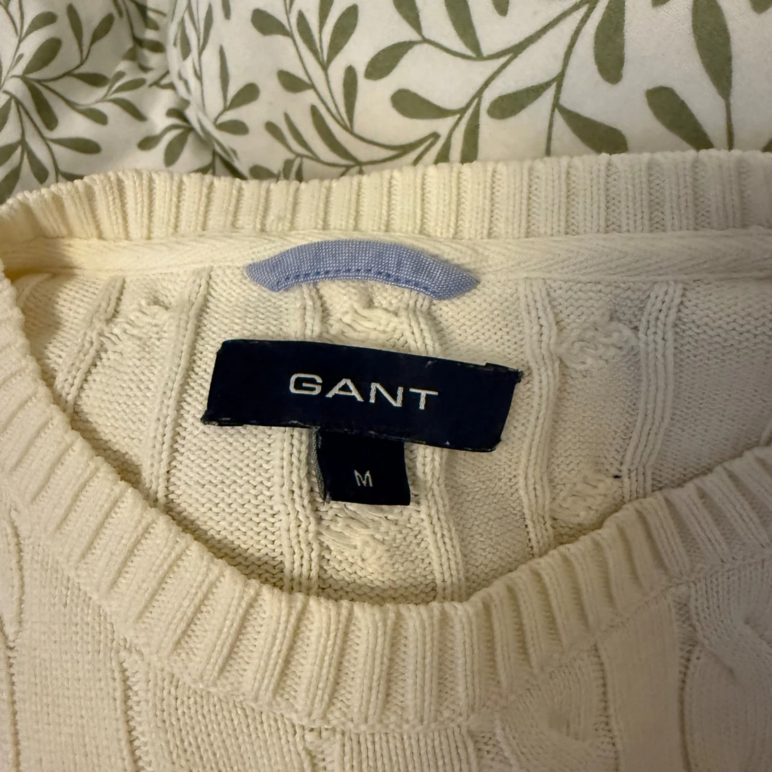 Vit kabelstickad tröja från GANT - 2