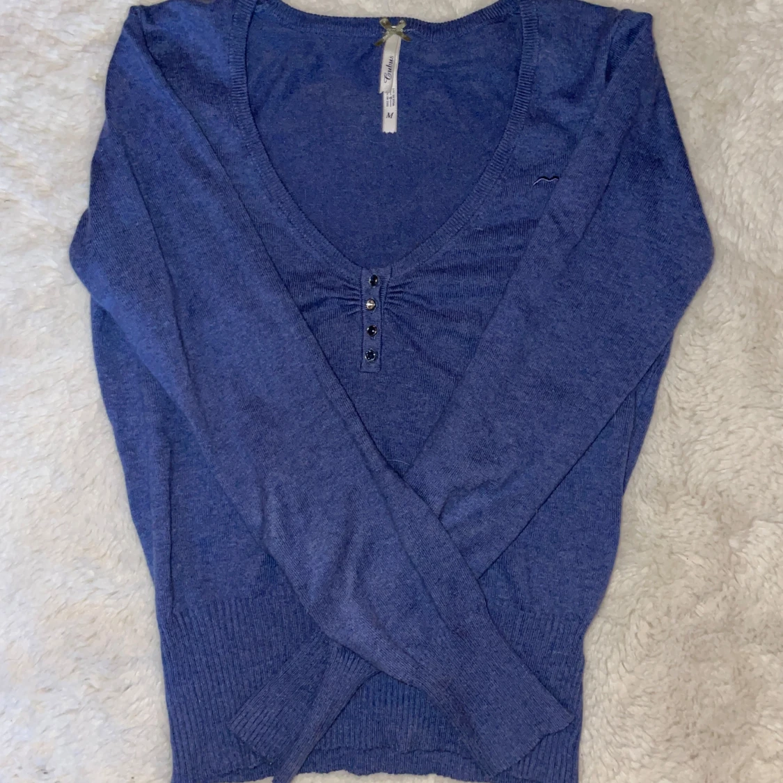 Blå ribbad tröja från Cubus - 2