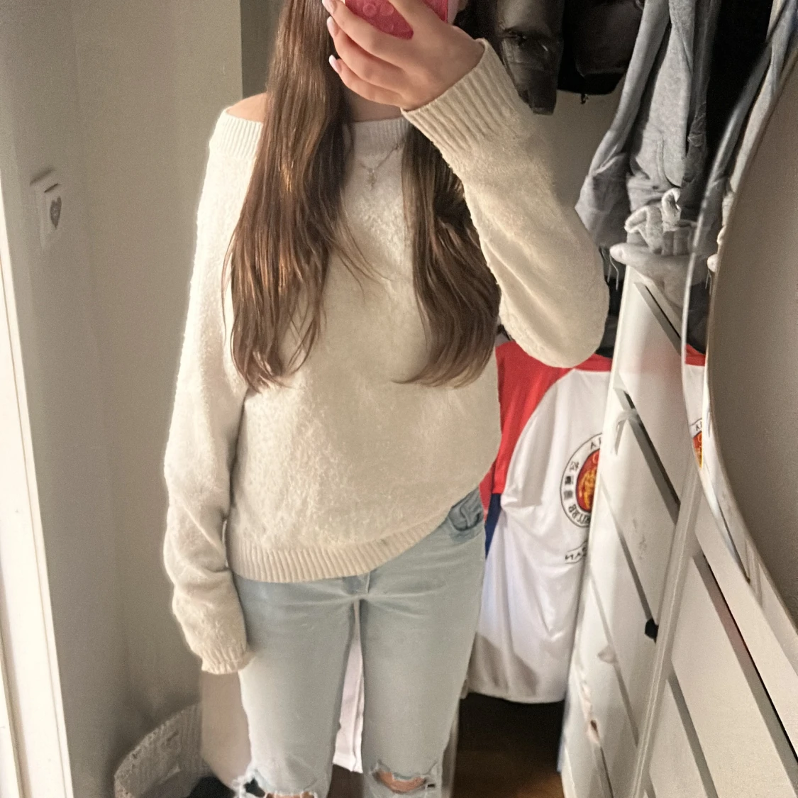 vit stickad tröja från Vero Moda