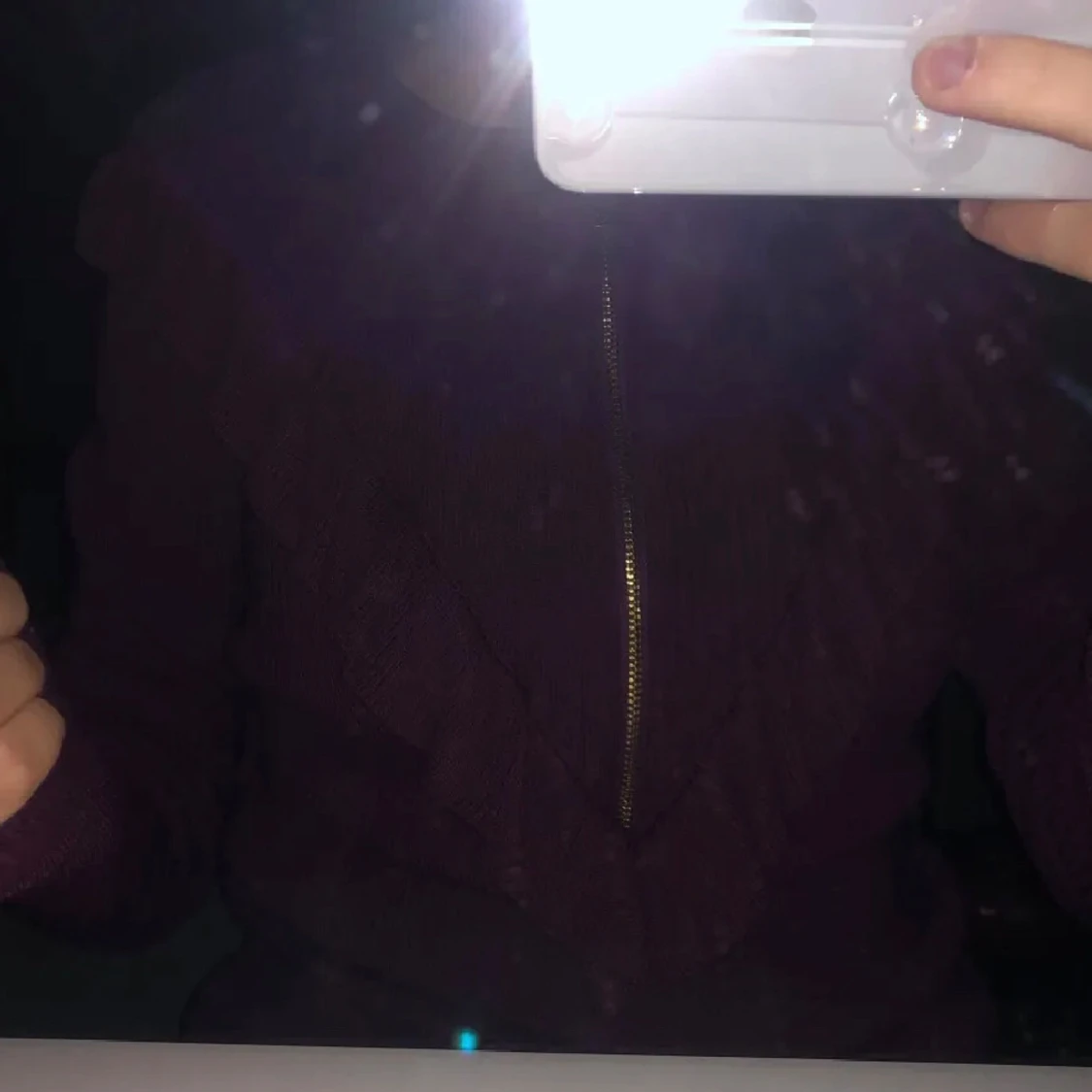 Lila stickad tröja med volang Brave Soul - 2