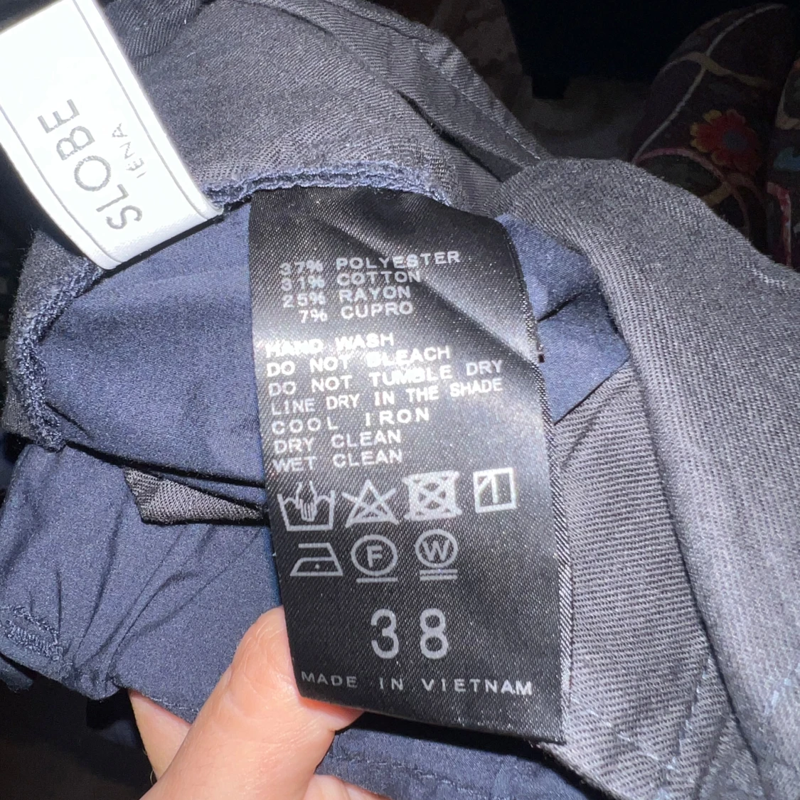 Mörkblå byxor med knyt från Slobe Iéna - 3