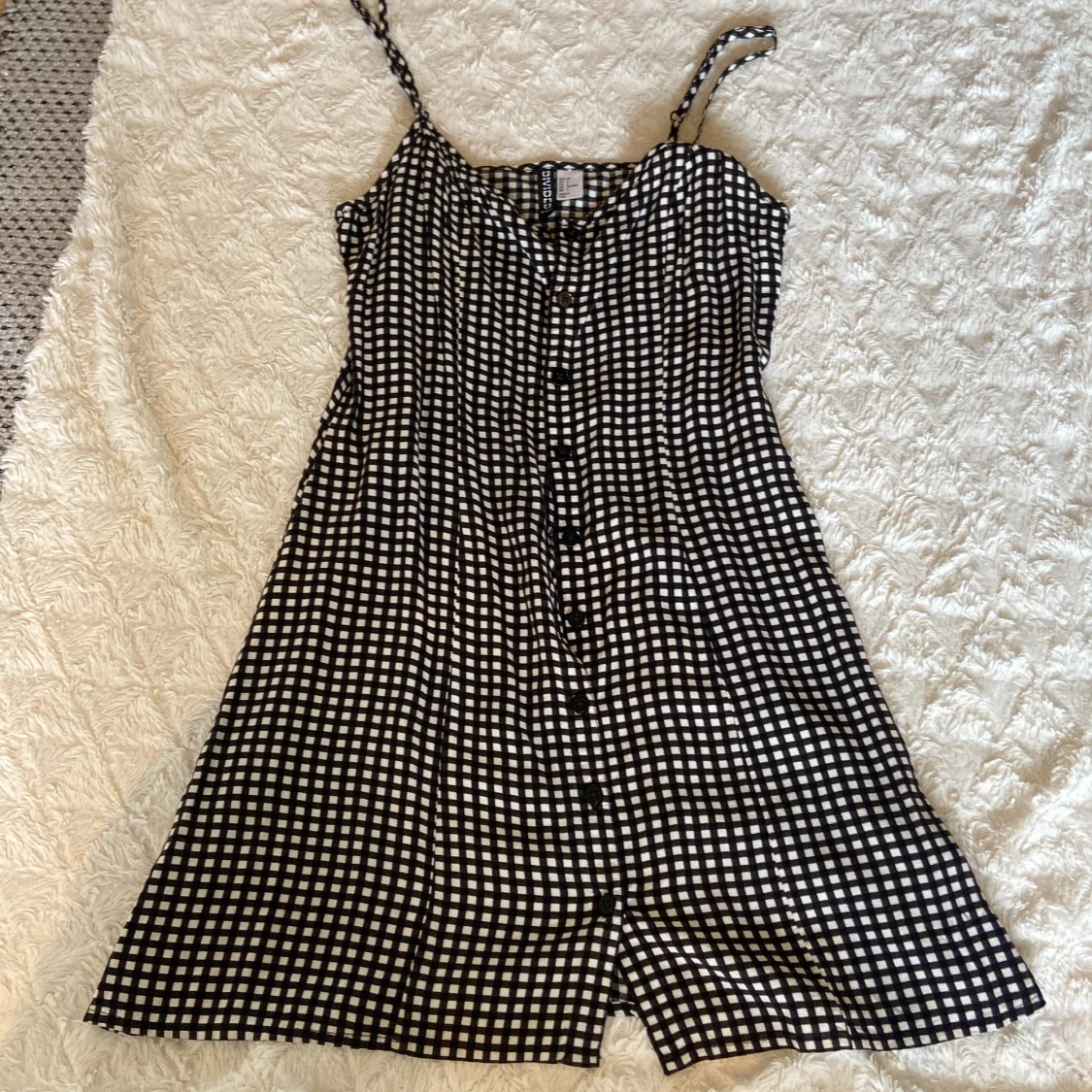 Svartvit rutig klänning
