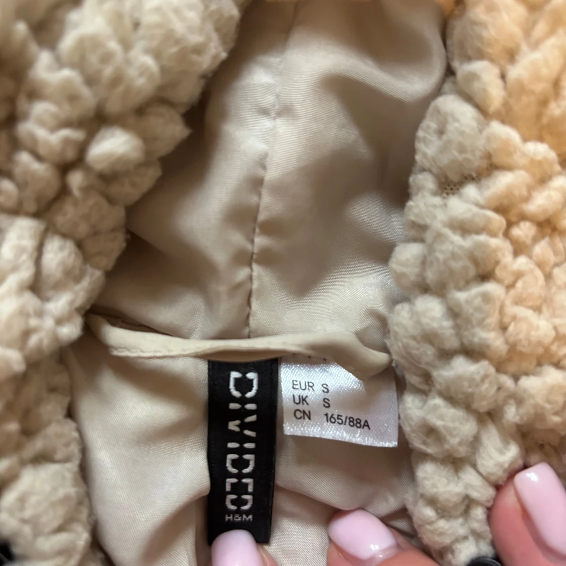 Beige teddyjacka med huva från H&M - 2