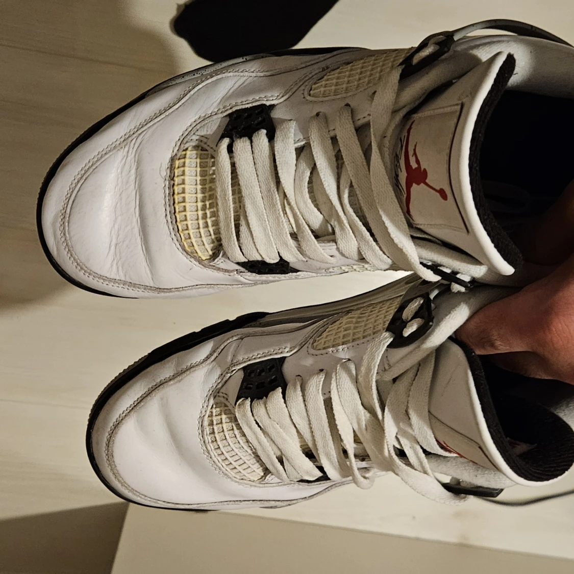 Nike Air Jordan 4 Retro Vit/Röd - 3