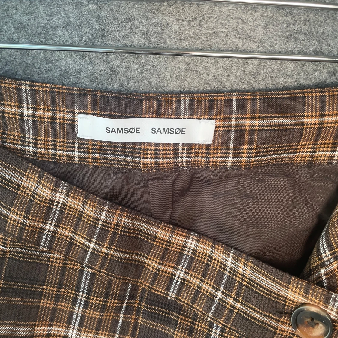 Brun rutig omlottkjol Samsøe Samsøe - 2