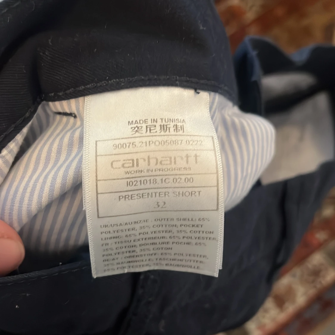 Mörkblå Carhartt Presenter shorts - 2