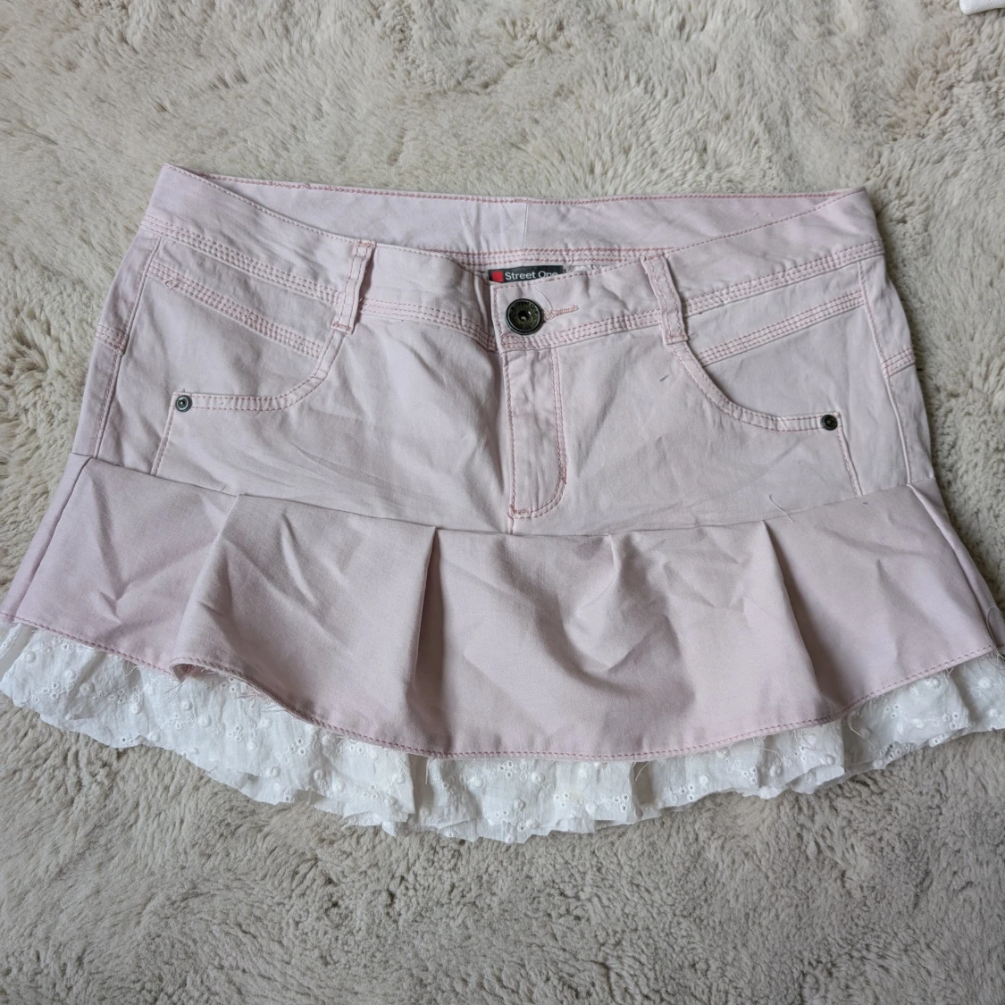 Egen sydd Ljusrosa volangkjol  - 1