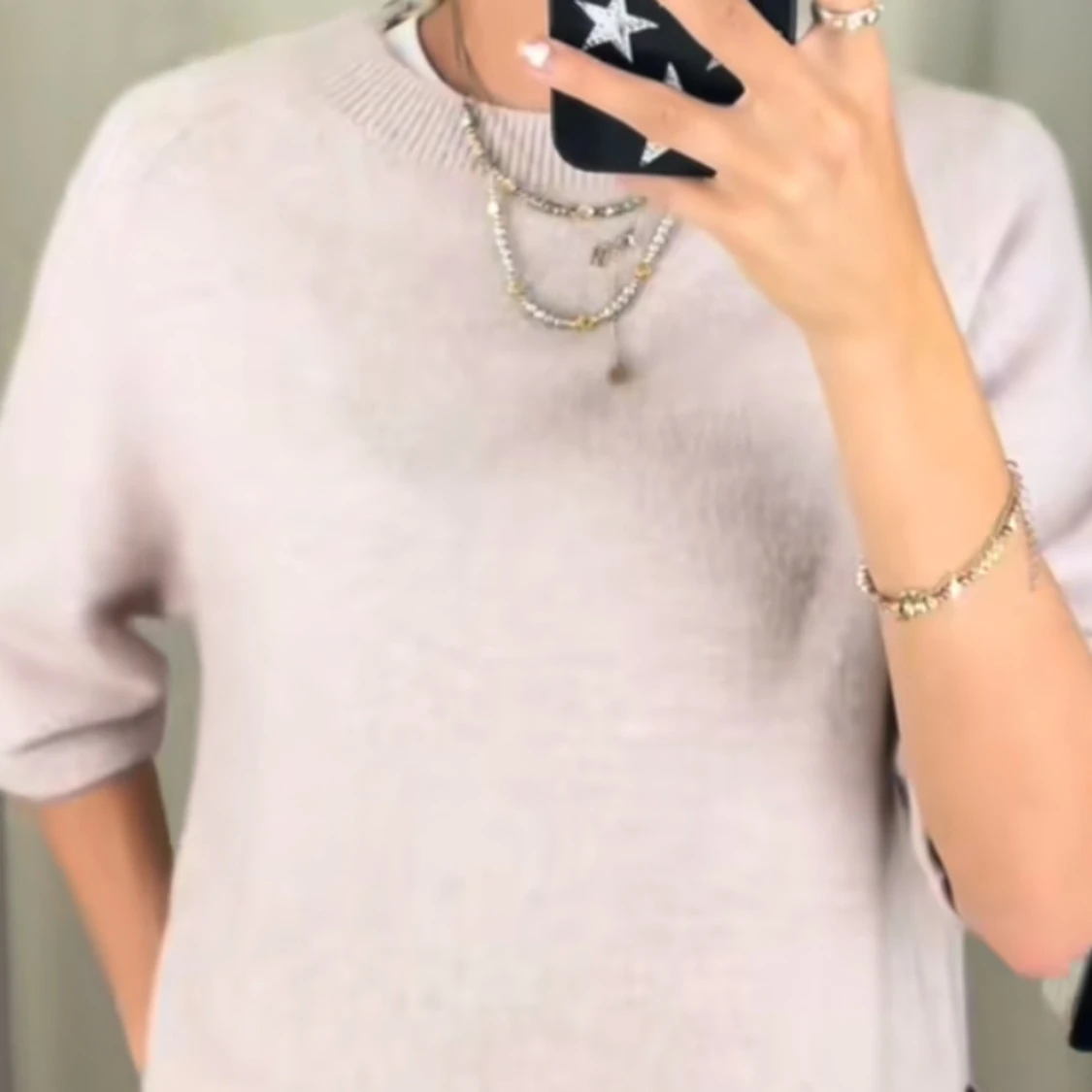 Ljusbeige stickad tröja & Other Stories