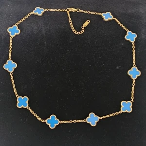 Halsband  - Guldpläterad klöver halsband I rostfritt stål 