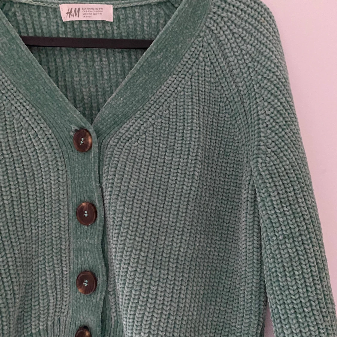 Grön stickad cardigan från H&M - 4