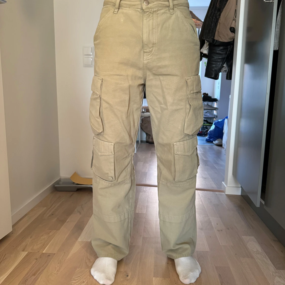 Gröna cargobyxor från Zara 