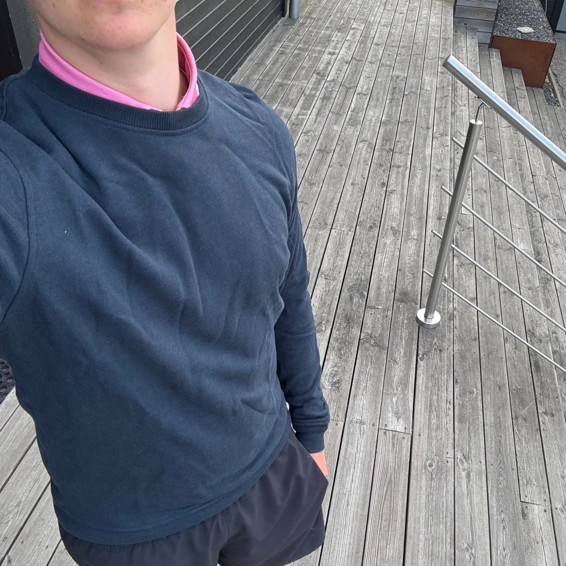 Mörkblå basic sweatshirt 