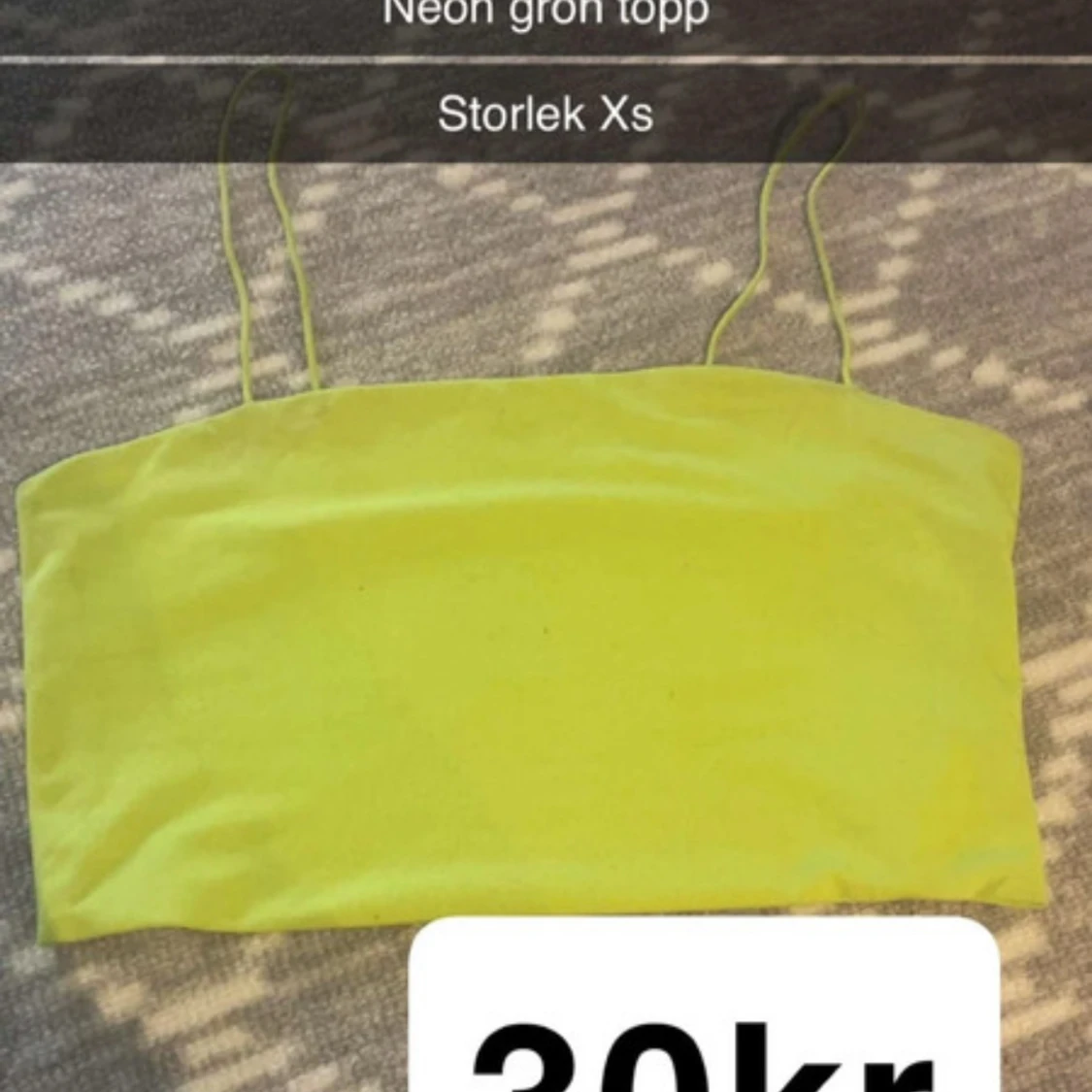Neongrön bandeau tubtopp XS