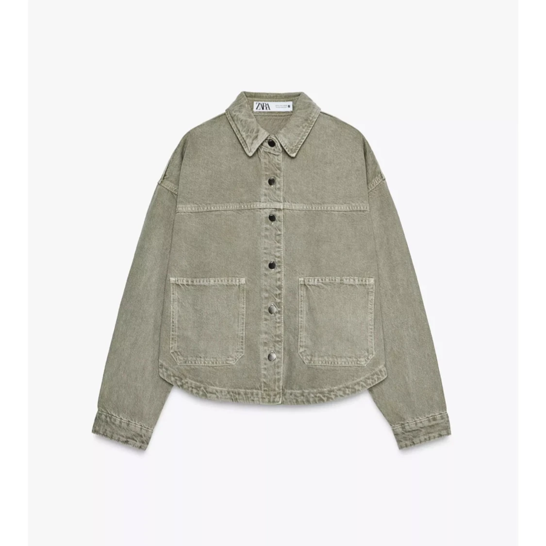 Grön jeansjacka zara