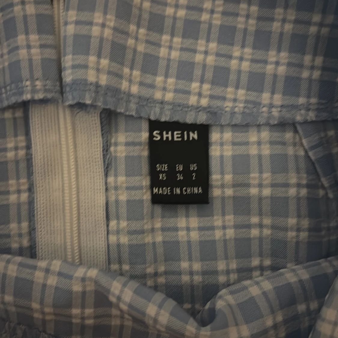 Blåvit rutig kortkjol från SHEIN - 1