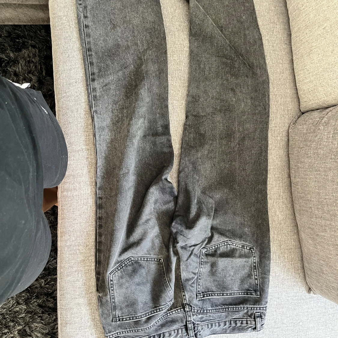 Gråa straight jeans från Gina tricot  - 1