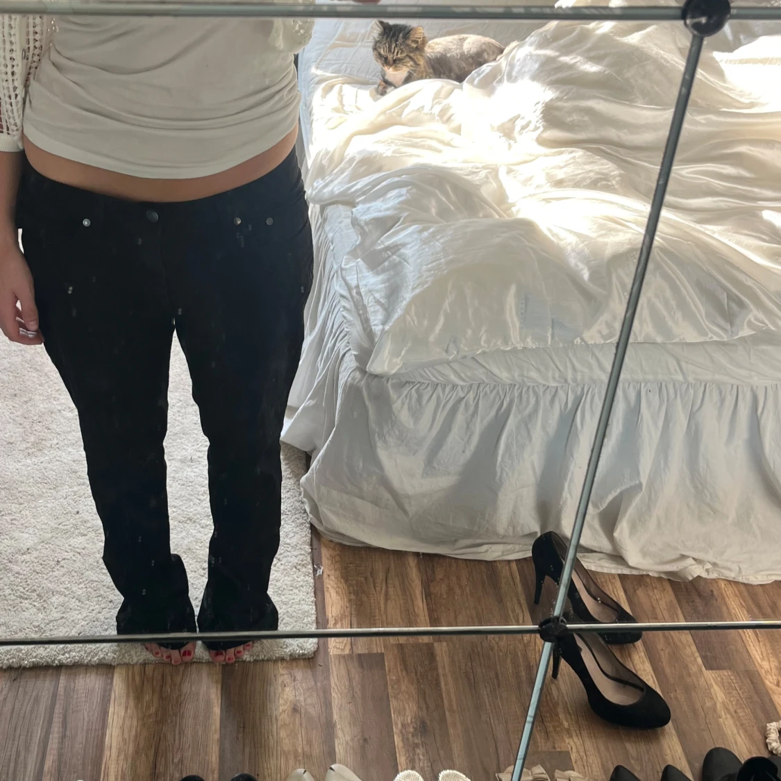 Svarta byxor med låg midja💞 - 3