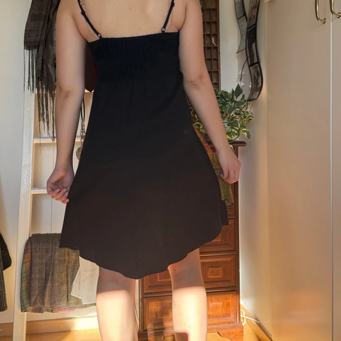 Vintage Orange blommig klänning    - 1