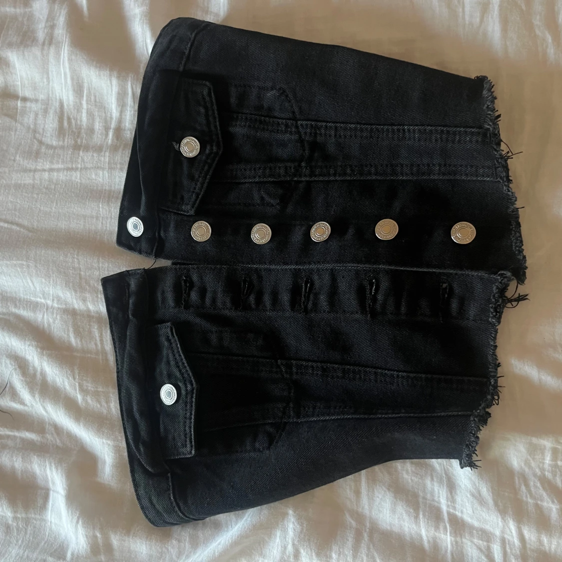 Svart jeanskorsett med knappar - 2