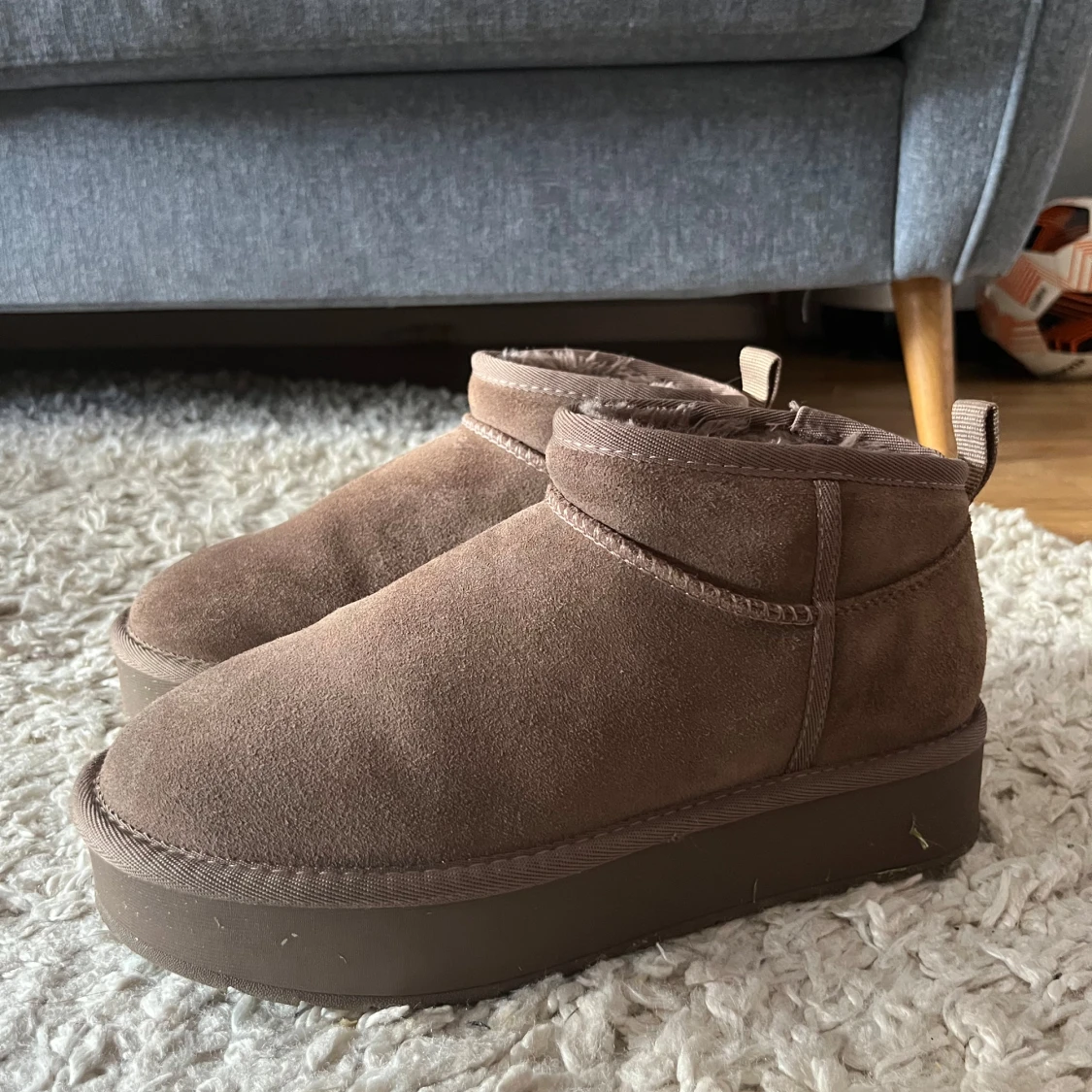 Bruna mockaboots från Pace, storlek 38