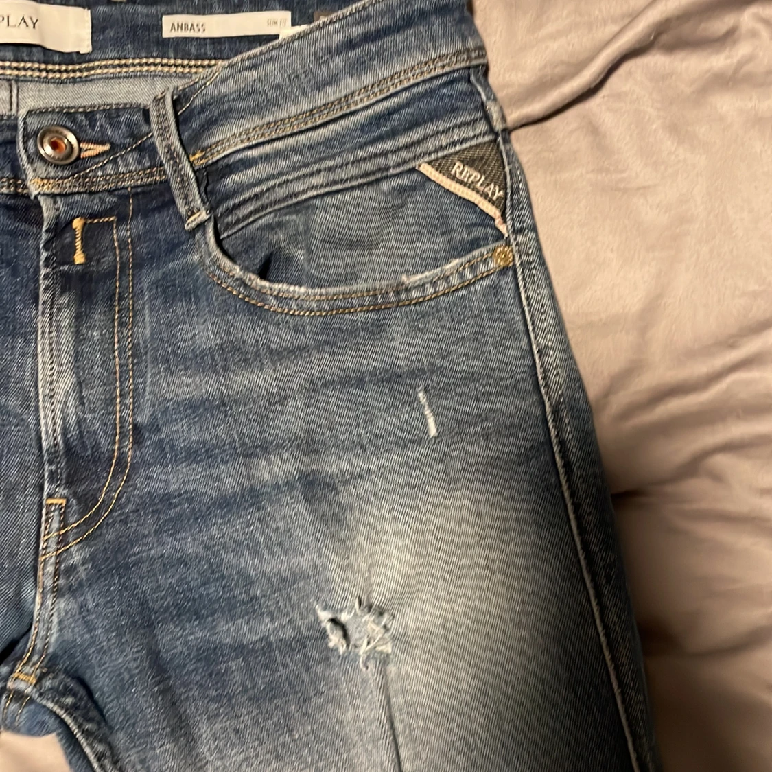 Replay Anbass blå slim fit jeans - 3