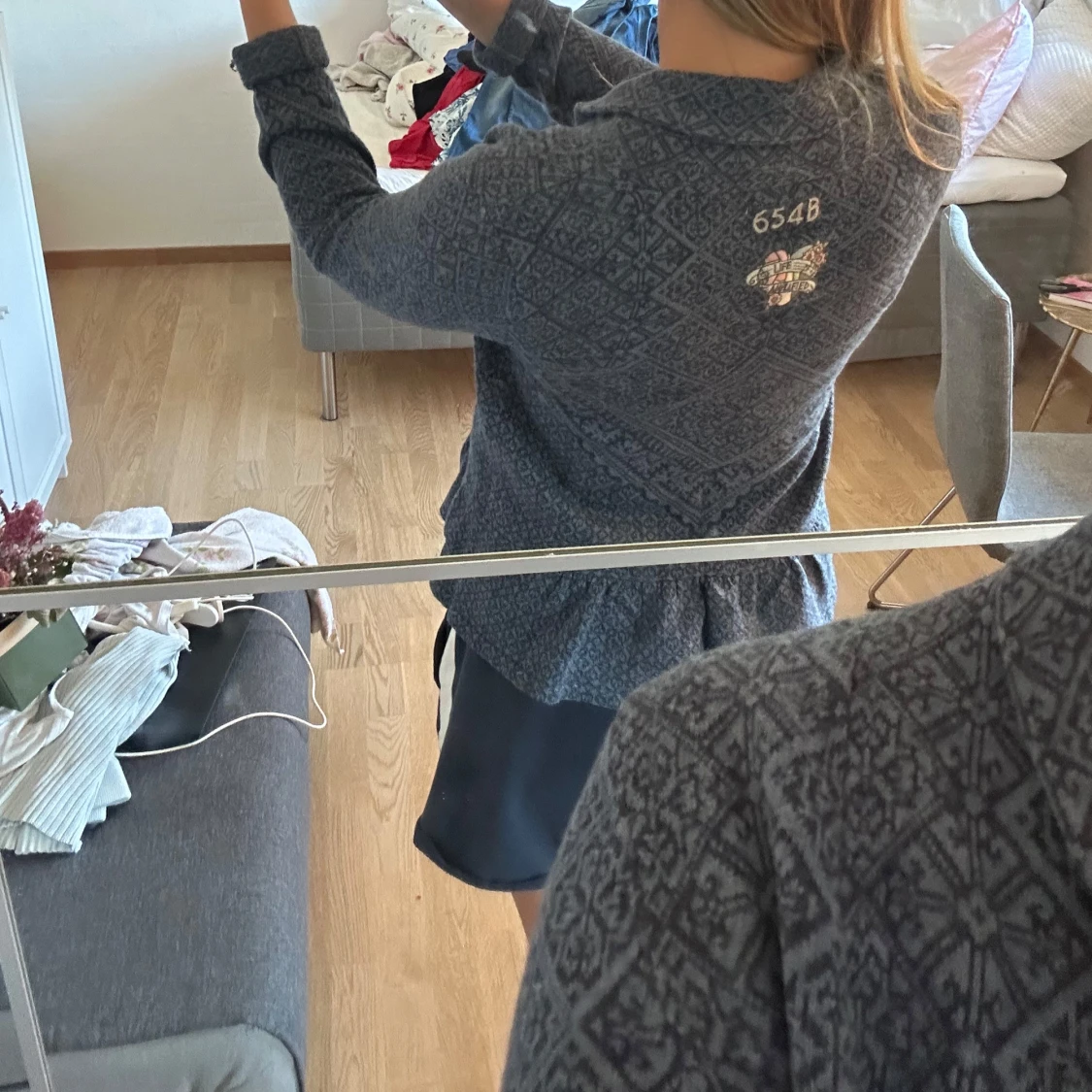 Mörkblå stickad cardigan från odd Molly - 2