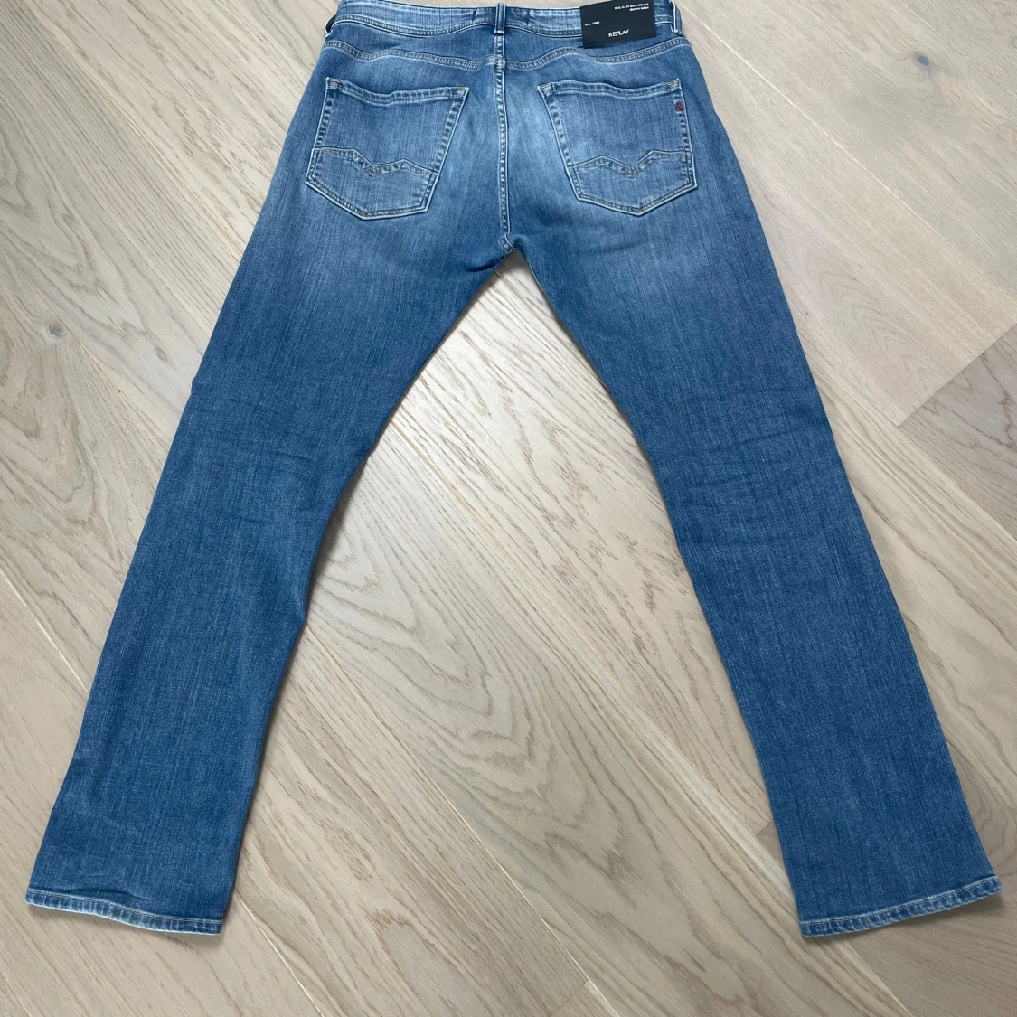 Blå Replay jeans straight / slim fit - 2